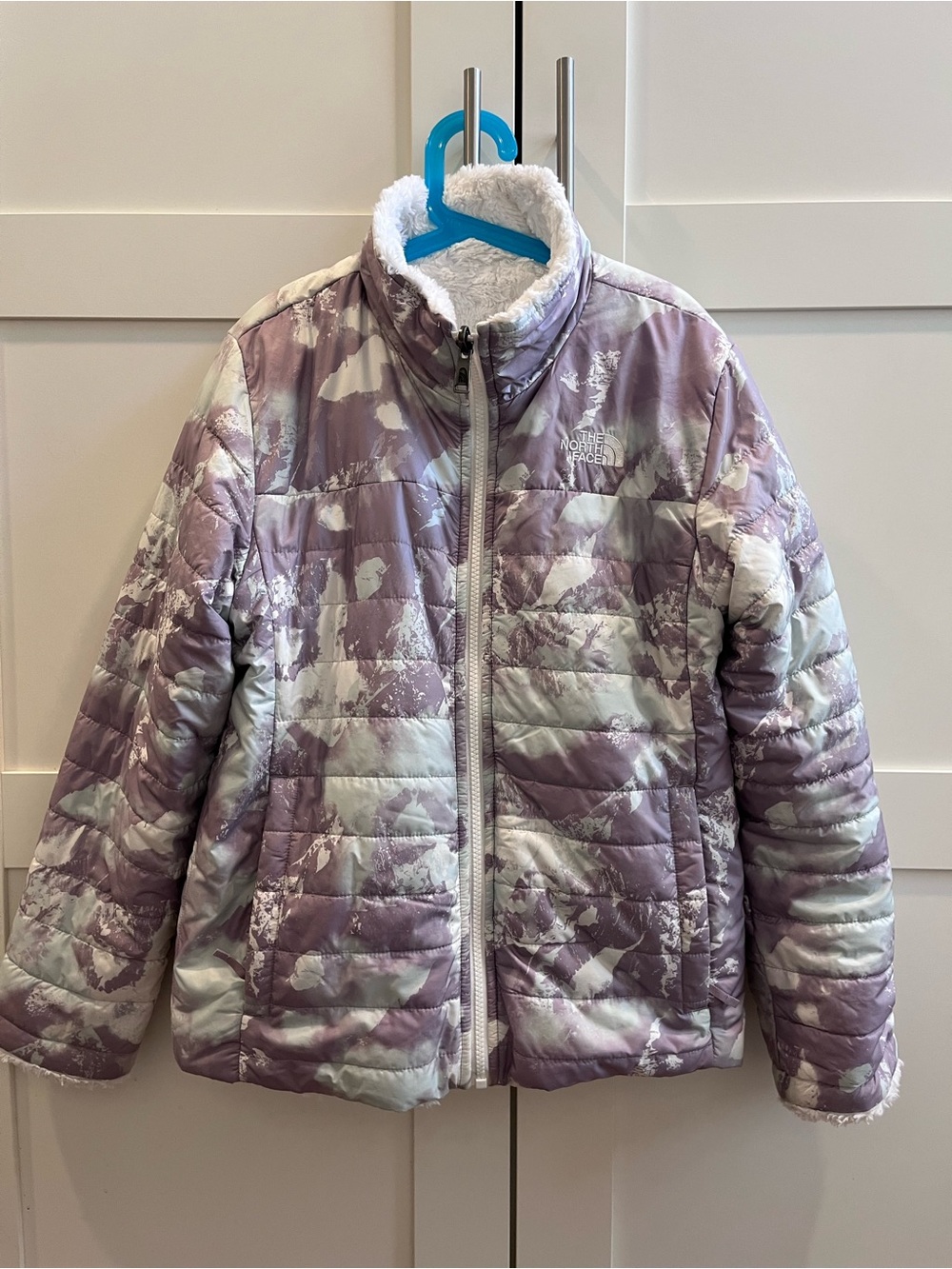 The North Face Reversible Mossbud Swirl Girls' Jacket Size L (14/16)